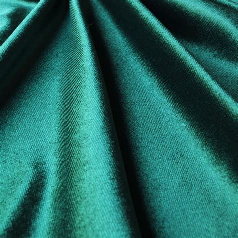 Bottle Green Soft Stretch Velvet Dress Fabric Rich Knitted Velour