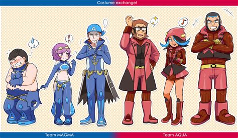 Team Magma Aqua Costume Exchange Pokemon