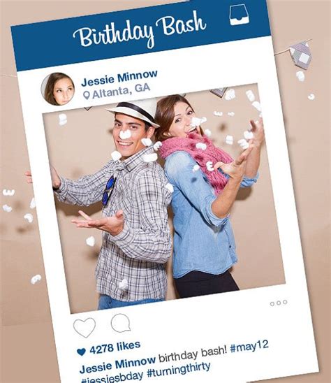 Photo booth, social mosaic booth, social 360. Instagram Frame DYI / Photo Booth Prop / Graduation, Prom ...