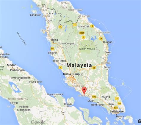 Where Is Malacca On Map Malaysia
