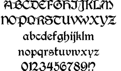 Common Medieval Calligraphy Fonts 11 Calligraphy Alphabet Gothic Font