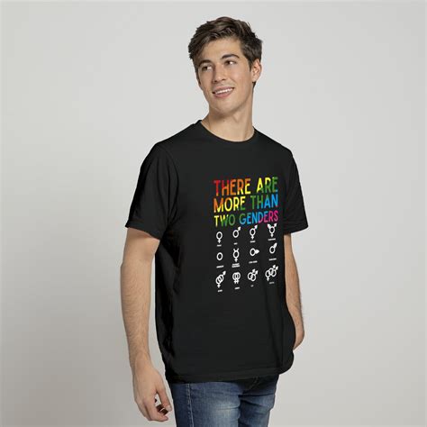 There Are More Than Two Genders Symbols Rainbow Lgbt Flag T Shirt