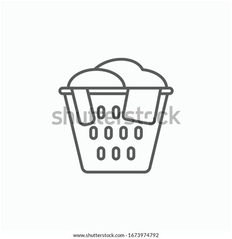 Laundry Basket Icon Clothes Basket Vector Stock Vector Royalty Free