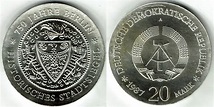 Deutsche Demokratische Republik 1987 DDR, Gedenkmünze 20 Mark ...