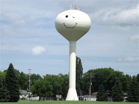 New Smiley Face Water Tower Grand Forks North Dakota