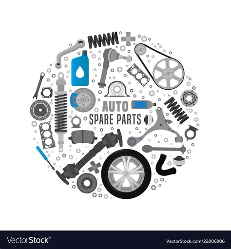 Spare Parts Background Royalty Free Vector Image