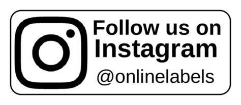 Follow Us On Instagram Social Media Label Template Onlinelabels