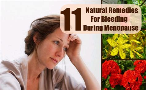 11 Natural Remedies For Bleeding During Menopause Lady
