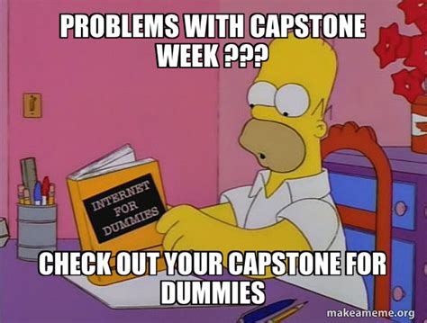 Problems With Capstone Week Check Out Your Capstone For Dummies
