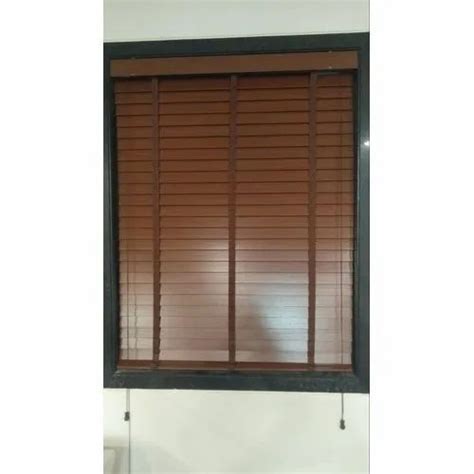 Slat Horizontal Brown Wooden Blind For Window At Rs 300square Feet In
