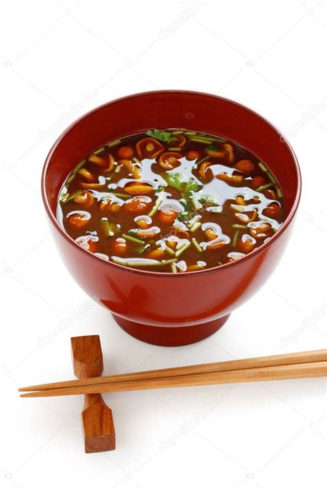 Nameko Mushrooms Miso Soup Japanese Food Stock Photo By ©asimojet 8802616
