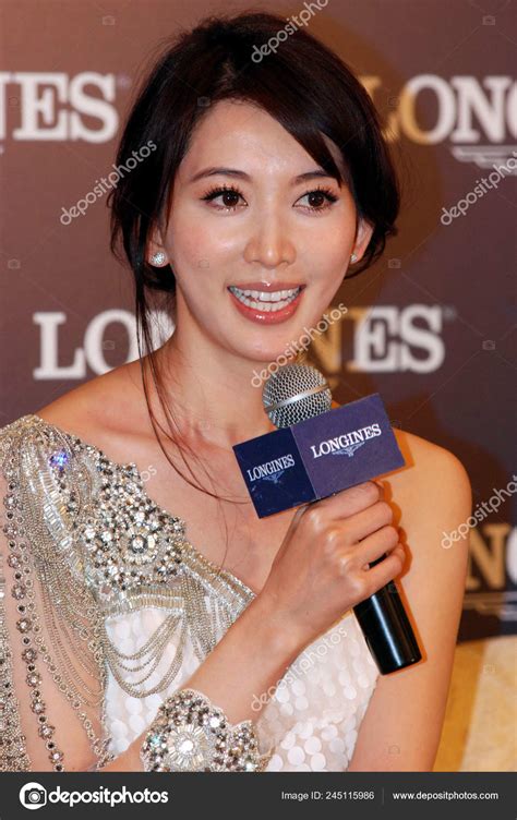Taiwanese Model Actress Lin Chi Ling Poses Press Conference Movie Stock Editorial Photo
