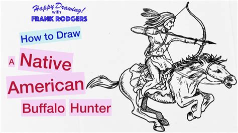 How To Draw A Native American Buffalo Hunter Iconic Images No5 Happy