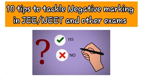 10 Tips To Tackle Negative Marking In Jeeneet Exam Youtube