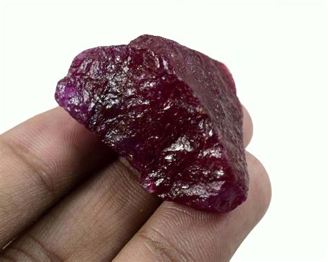 114 Cts Natural Red Ruby Rough Certified Red Ruby Uncut Shape Etsy