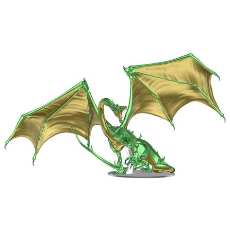 Dandd Icons Of The Realms Adult Emerald Dragon Premium Figure Gamerholic
