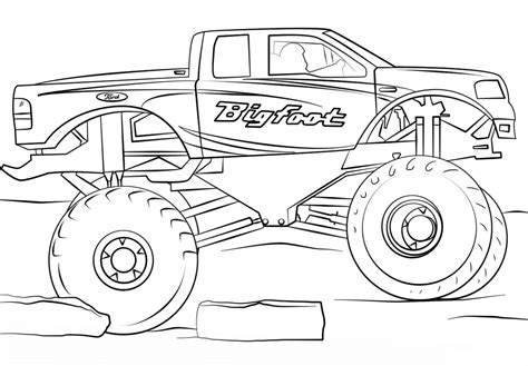 Minnie mouse bow coloring page. Easy Monster Truck Coloring Page - Free Coloring Pages Online