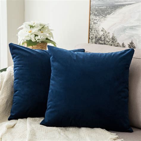 Buy Miulee Pack Of 2 Velvet Soft Solid Decorative Square Throw Pillow