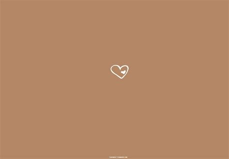 Brown Aesthetic Wallpaper For Laptop Heart On Heart Fab Mood