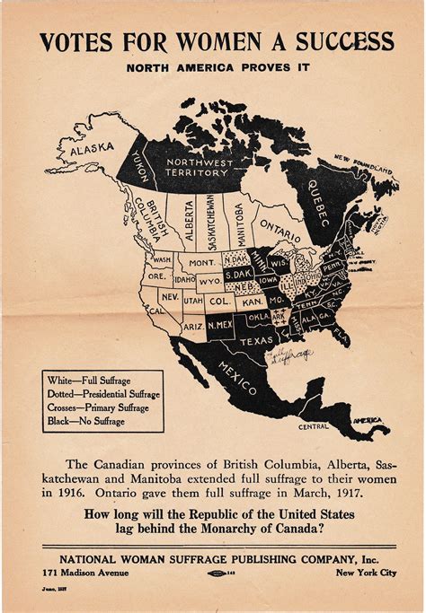 Women S Suffrage Handbill Votes For Women A Success Rare Antique Maps