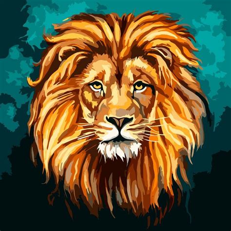 Painting Of A Lion Lion Painting Lion Painting Acrylic Lion Art