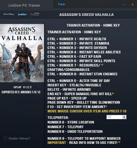 Assassins Creed Valhalla Trainer 19 V122 Lingon Game Trainer
