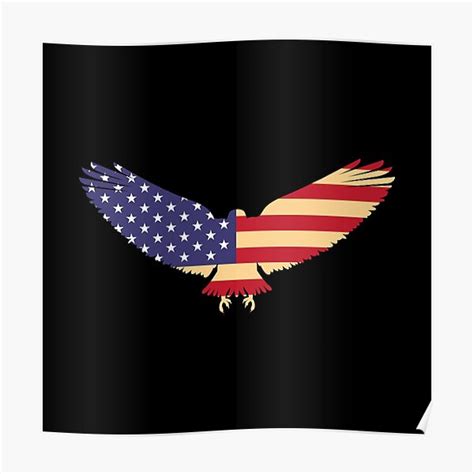 American Bald Eagle Flag Poster For Sale By Ppgoods Redbubble