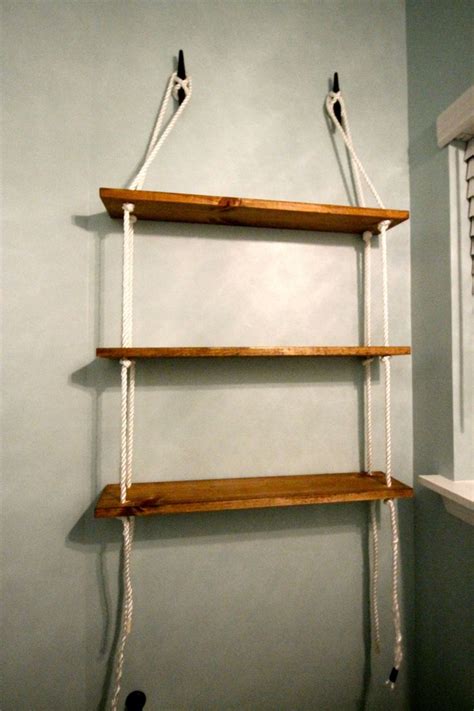 Diy Nautical Rope Shelving Tutorial For The 100 Room Challenge Diy