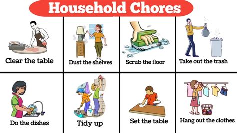 25 Household Chores Household Chores In English Household