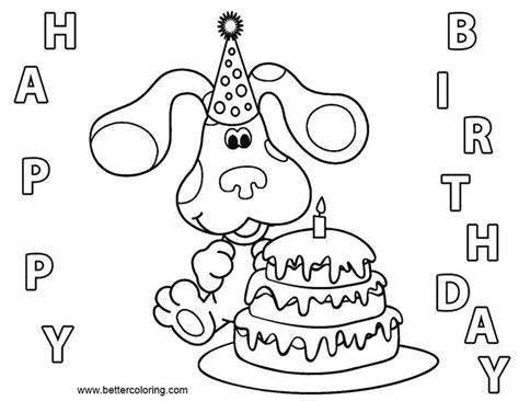 Blue S Clues Coloring Pages Happy Birthday Free Printable Coloring Pages