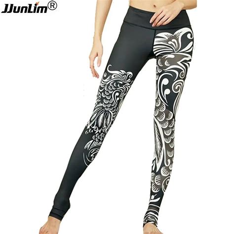 2017 new design women sexy yoga pants printed sport pants fitness gym pants workout running