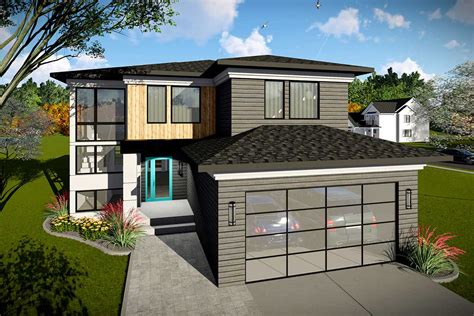 2 Story Modern House Plan With Open Concept Main Floor 890083ah