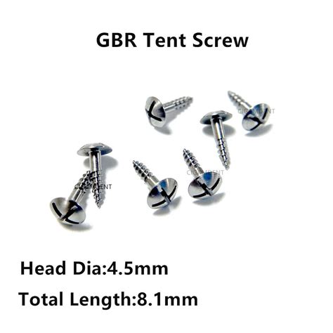 100 Dental Bone Tack Titanium Pin Gbr Tent Screw Implant Membrane