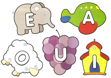 Four Different Types Of Animals And Letters On A White Background With