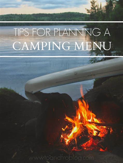 Tips for Planning a Camping Menu | Camping menu, Camping hacks, Camping