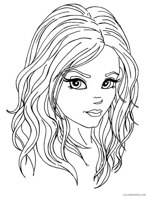 Beautiful Girl Coloring Pages For Girls Beautiful Girl 13 Printable