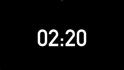 2 Minutes 20 Seconds Countdown Timer Without Alarm Youtube