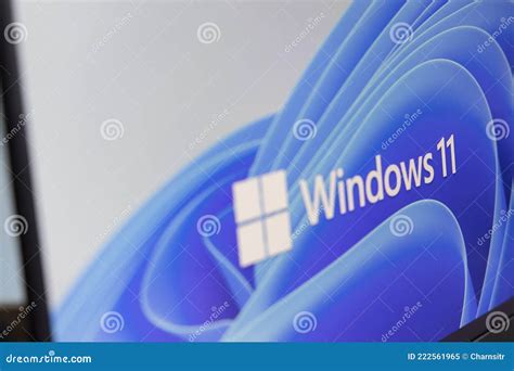 The New Microsoft Windows 11 Logo On Computer Screen Editorial Image