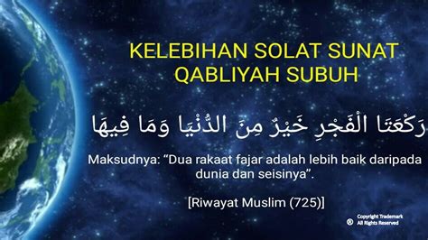 A collection of supplementary prayers for muslim. S0lat Sunat Qabliyyah S3b3lum Subuh, Hanya 2 Rakaat Tapi ...