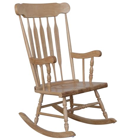 Traditional Slat Wood Rocking Chair Indoor Porch Rocker Deck Furniture