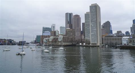 Skyline Of Boston View From Boston Harbor Boston Massachusetts