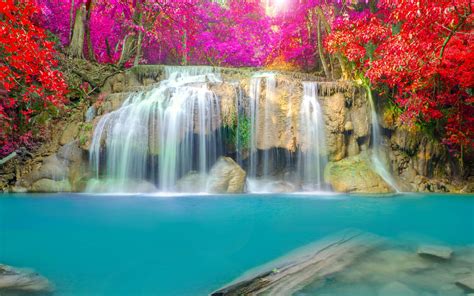 Waterfall 2880x1800 Thailand Erawan Falls Erawan National Park 4k 5k