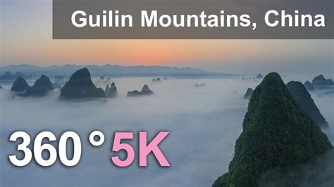 Guilin Mountains China Aerial 360 Video In 5k Youtube