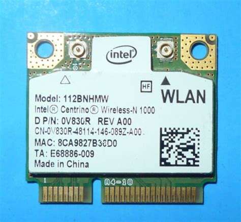 Xps L501 L502x L702x Intel Centrino 1000 Wireless Wifi Mini Pcie Card