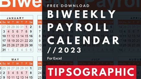 Free Biweekly Payroll Calendar Excel 2023 Youtube