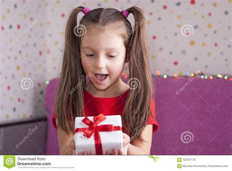Girl And Christmas T Stock Image Image Of Girl Cute 102721179