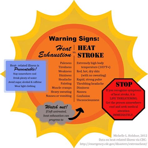 Warning Signs For Heat Stroke Heat Exhaustion Heat Stroke Exhaustion