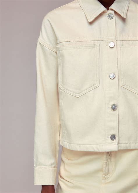 Beige Ella Denim Jacket Whistles