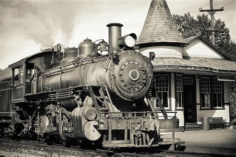 Vintage Steam Engine At Historic Train By Ryasick