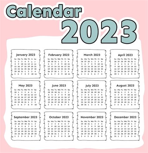 Premium Vector 2023 Calendar Design Vector Colorful 2023 Calendar
